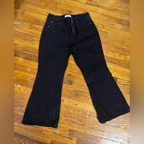 Abercrombie & Fitch Black High Rise Flare Jeans - Picture 5 of 8